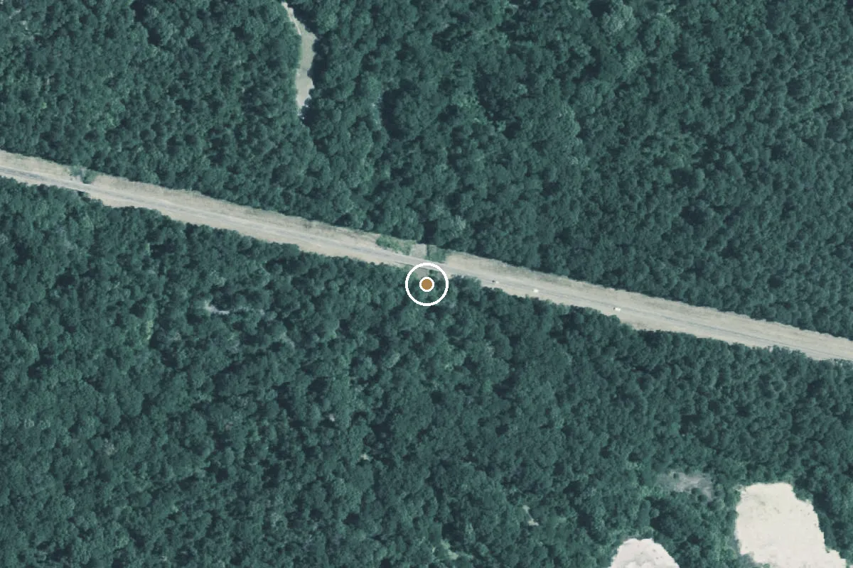 Aerial view of Big Sandy Creek Boat Ramp