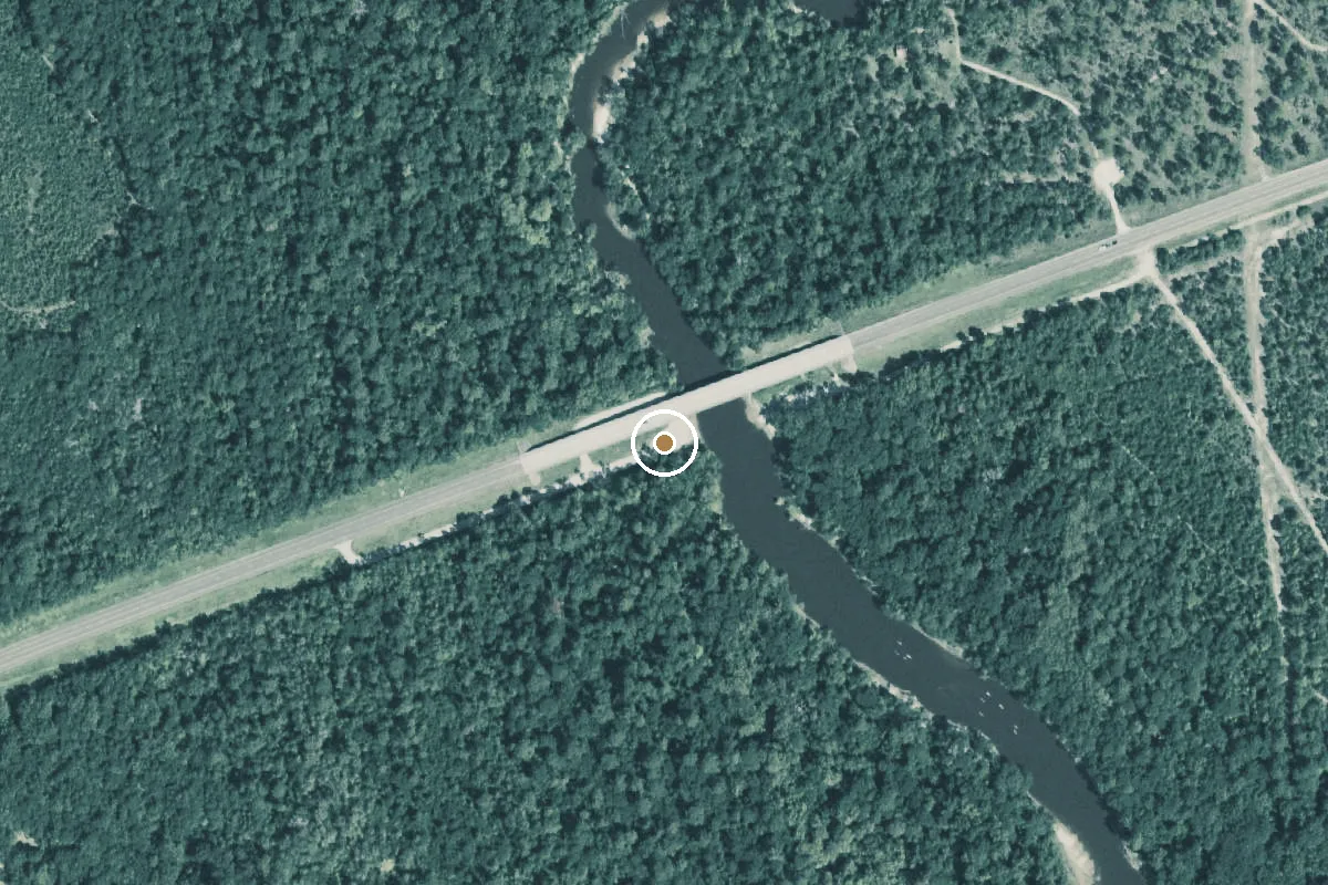 Aerial view of Big Thicket National Preserve Boat Ramp