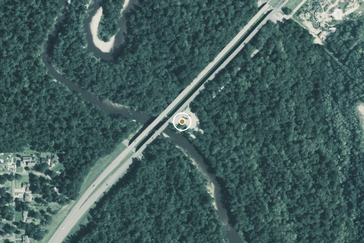Aerial view of Big Thicket National Preserve Boat Ramp