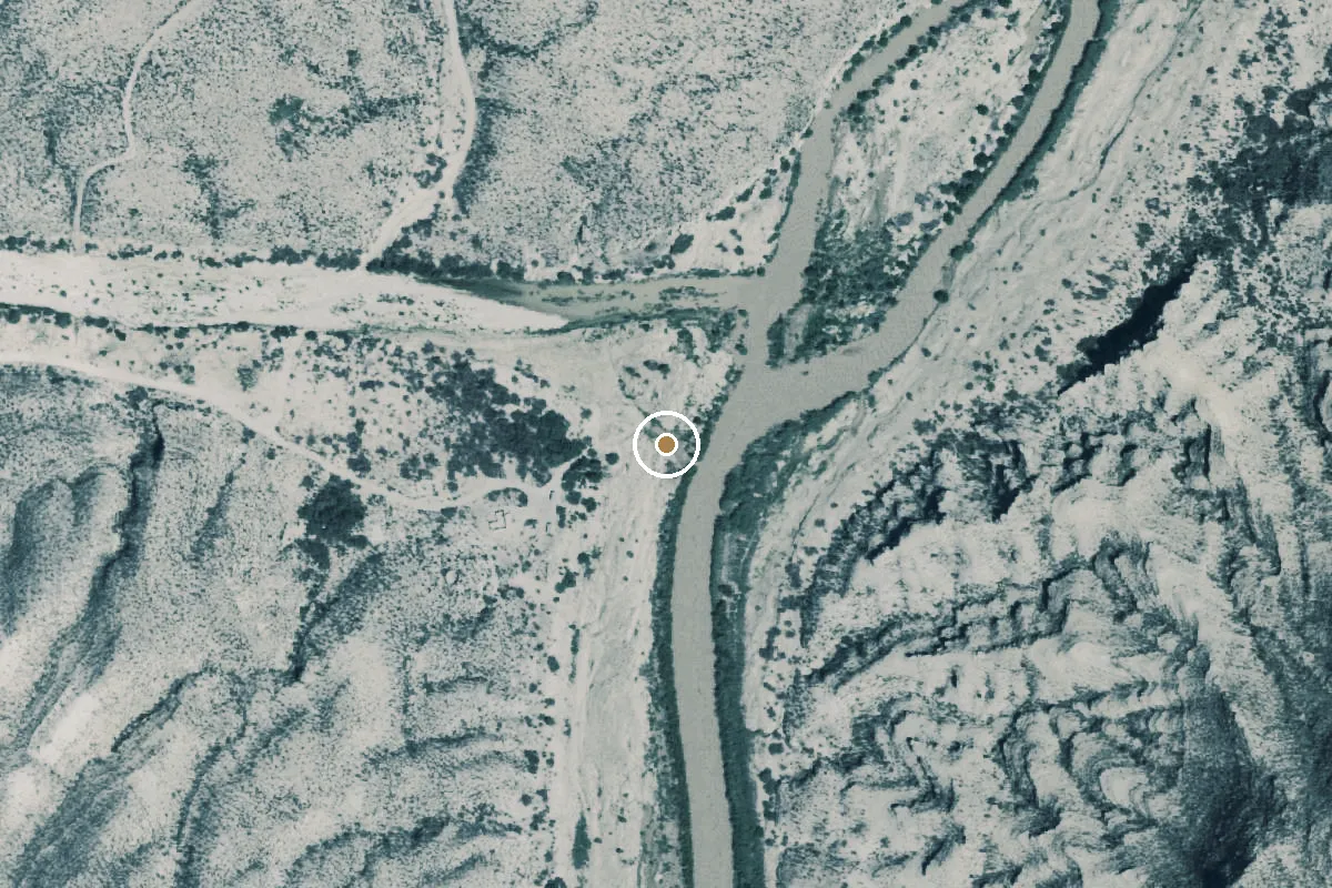 Aerial view of Black Gap Wildlife Management Area Boat Ramp