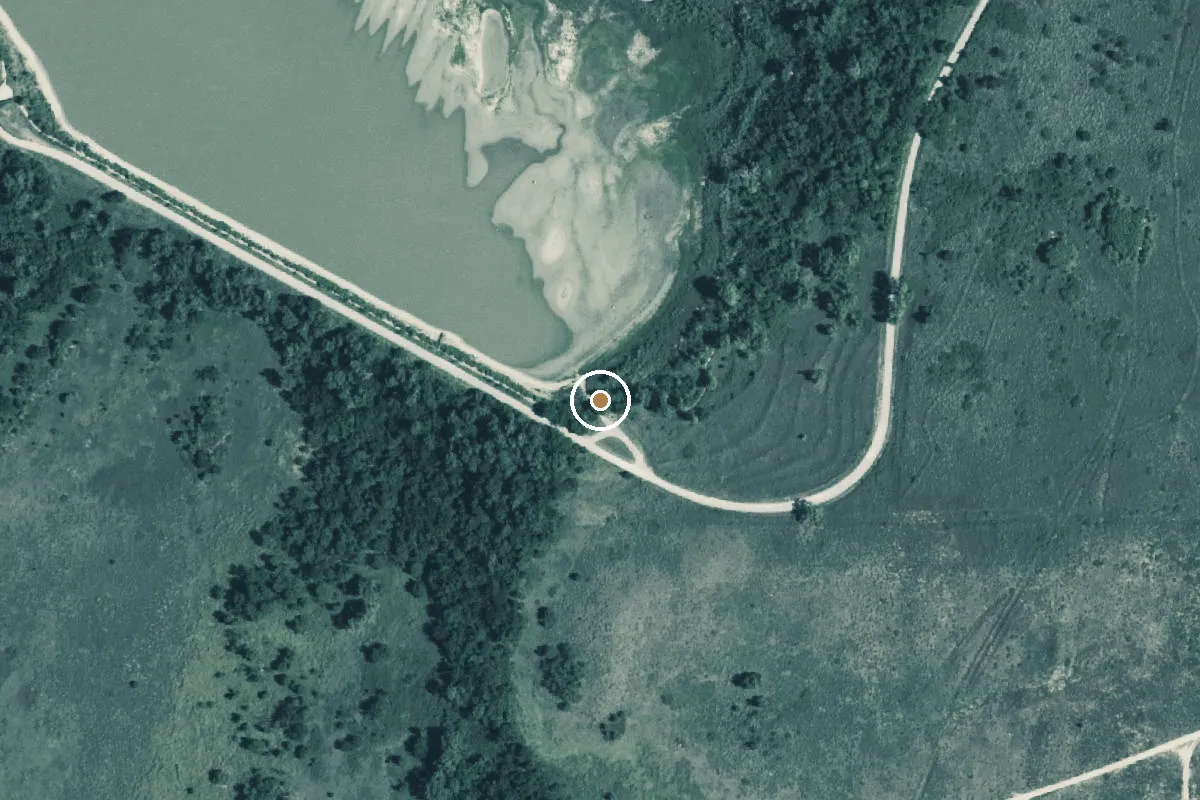 Aerial view of Black Kettle National Grassland Boat Ramp