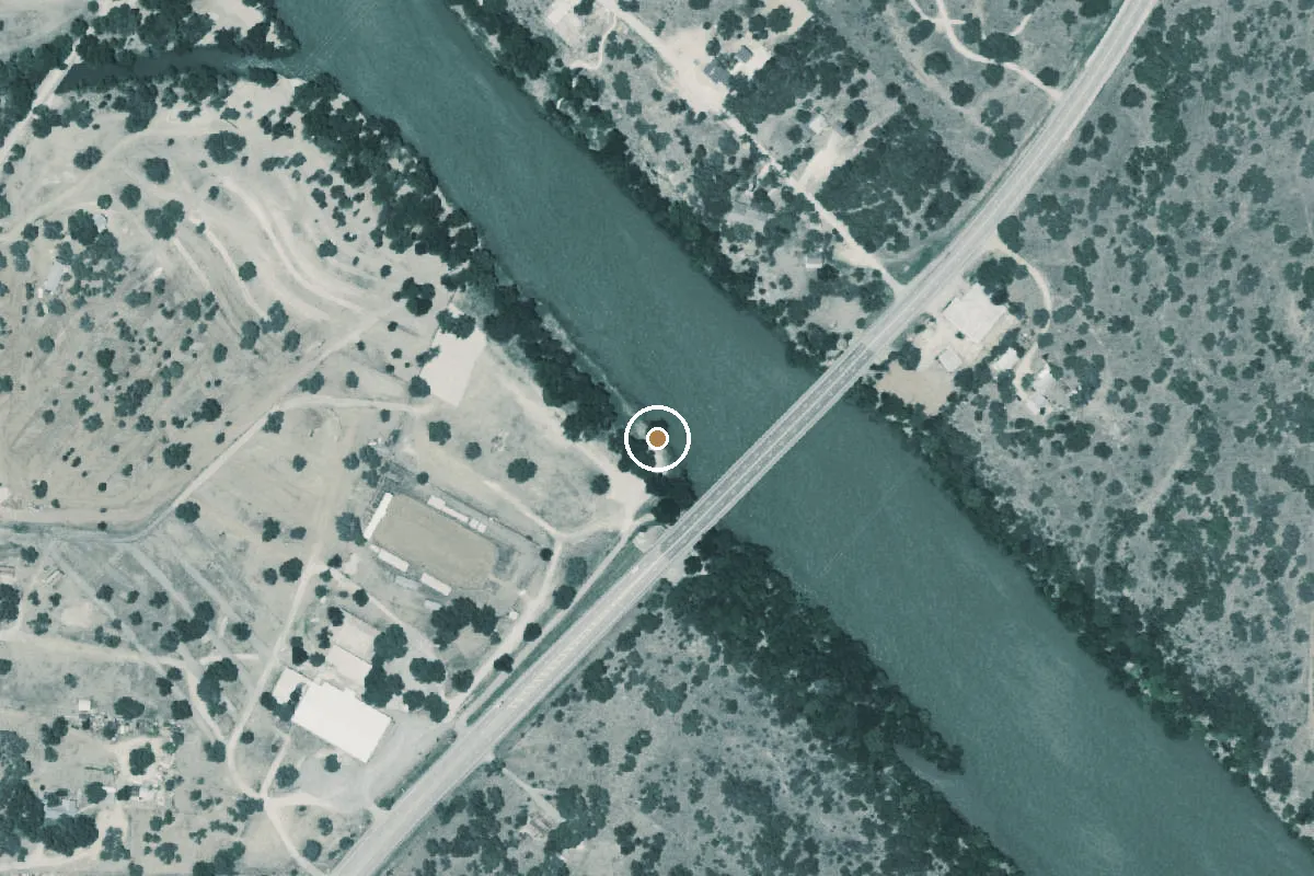 Aerial view of Blanco County Fair & Rodeo Boat Ramp