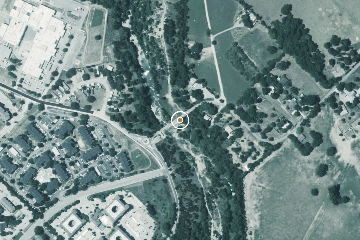 Aerial view of Blanco River Boat Ramp