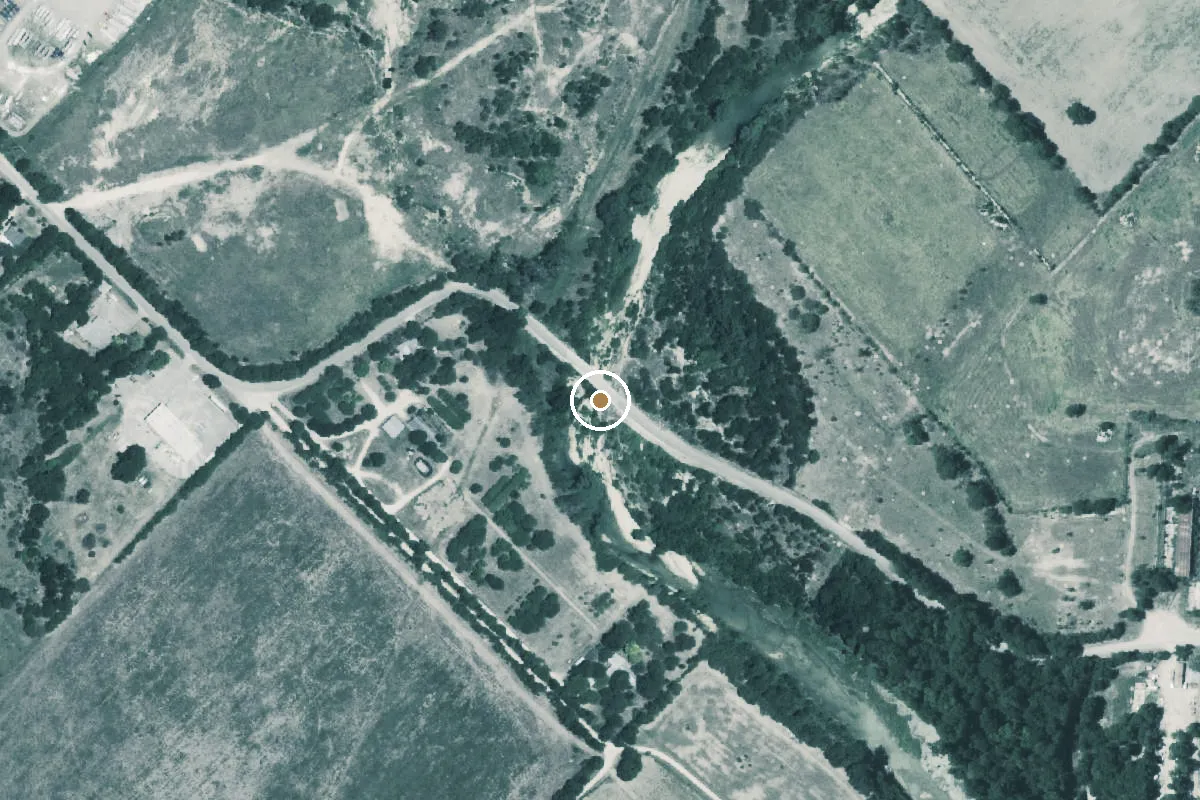 Aerial view of Blanco River Boat Ramp
