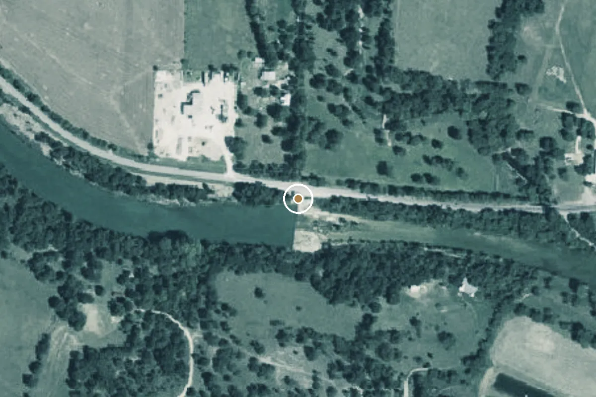 Aerial view of Blanco State Park Boat Ramp