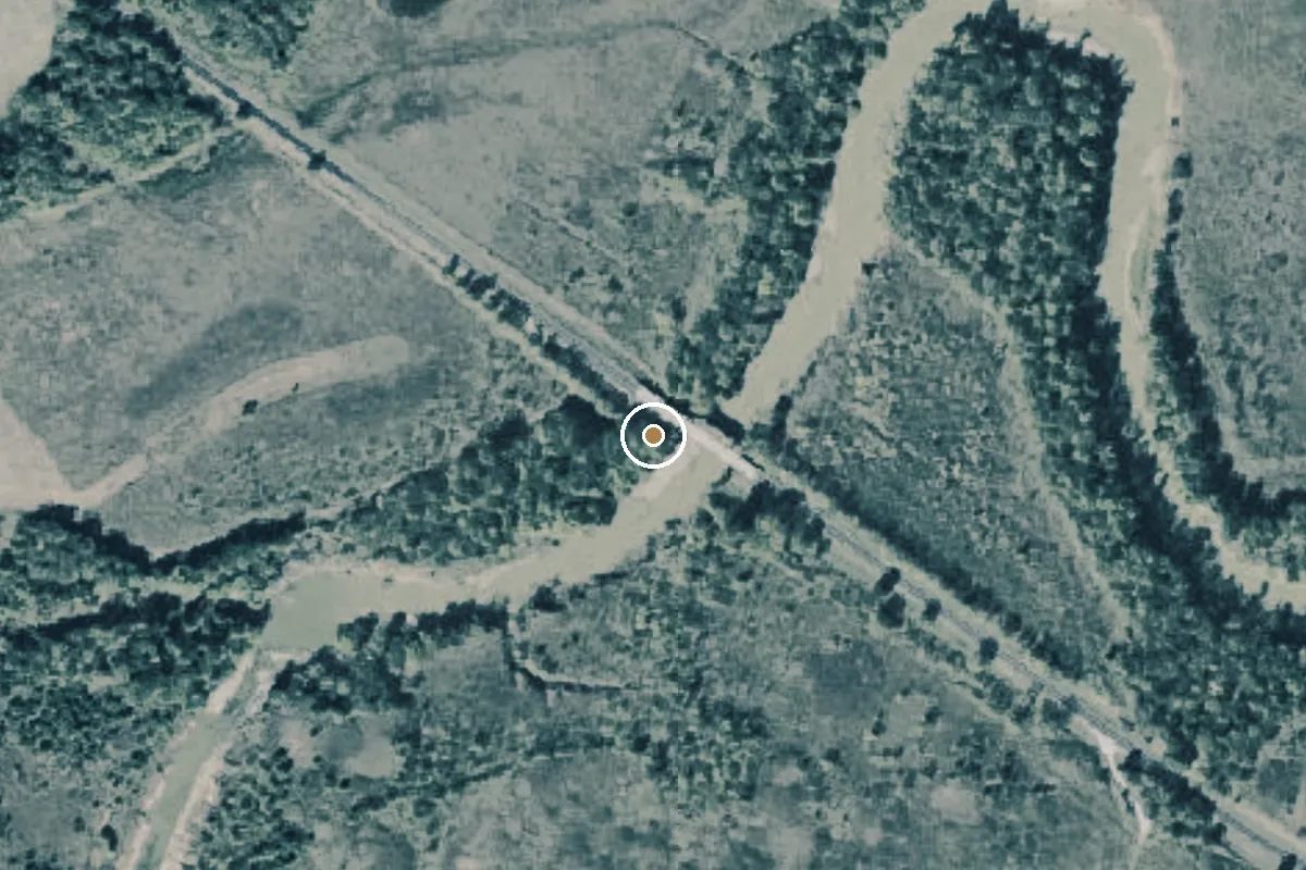Aerial view of Bois D' Arc Creek Boat Ramp