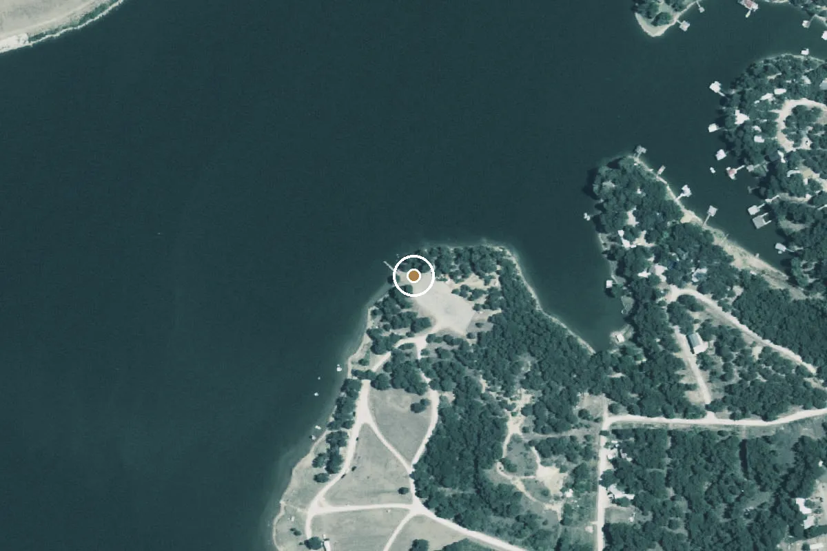 Aerial view of Boone Park Boat Ramp