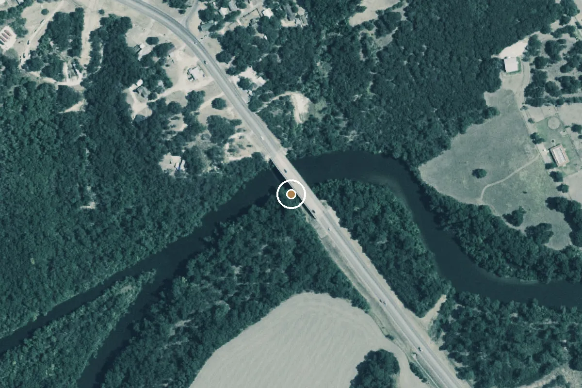 Aerial view of Bosque River Boat Ramp
