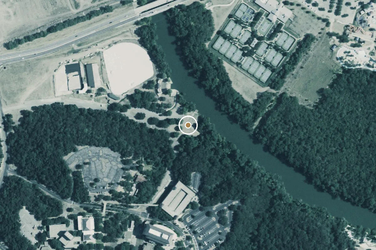 Aerial view of Bosque River Boat Ramp