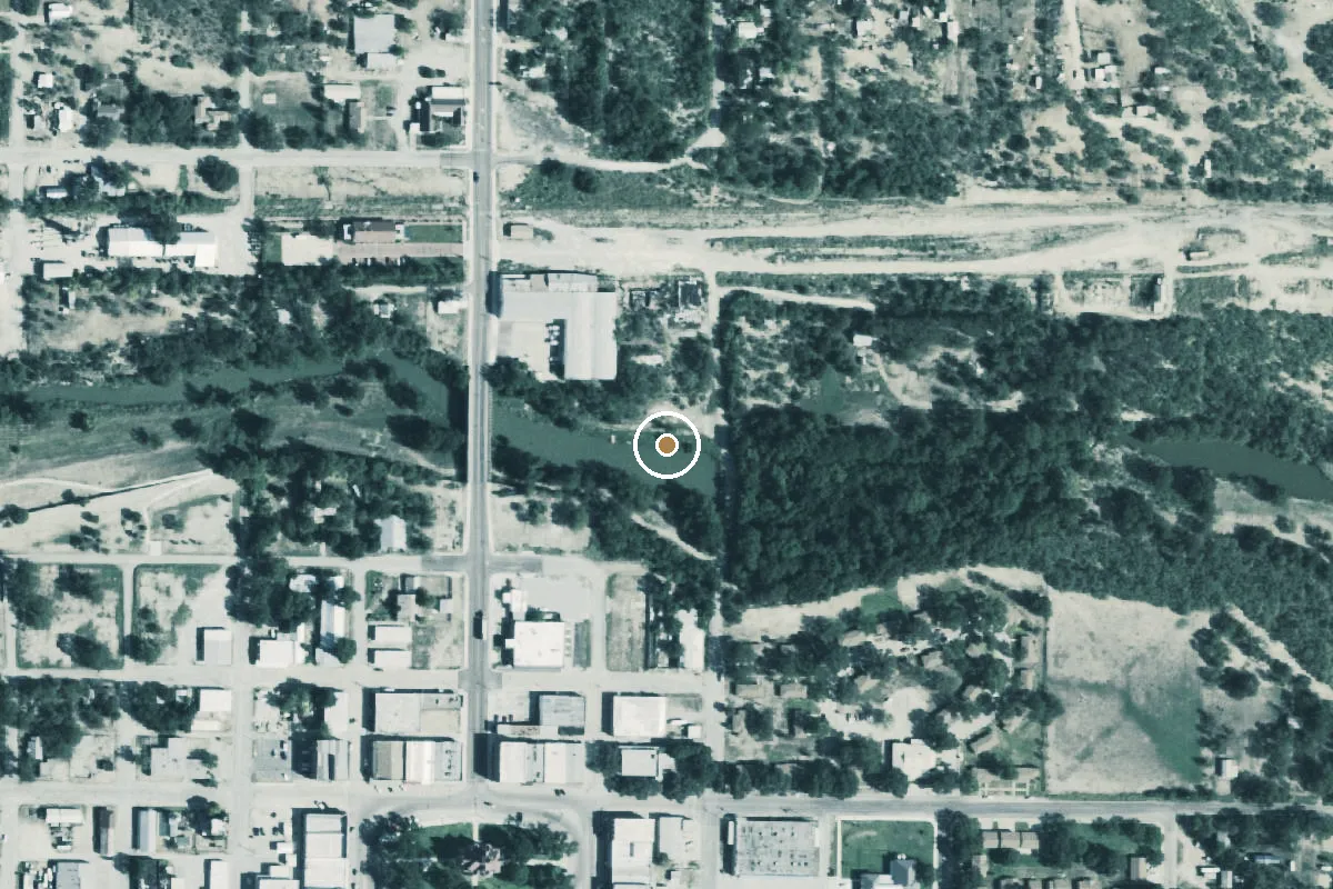 Aerial view of Brady Creek Boat Ramp