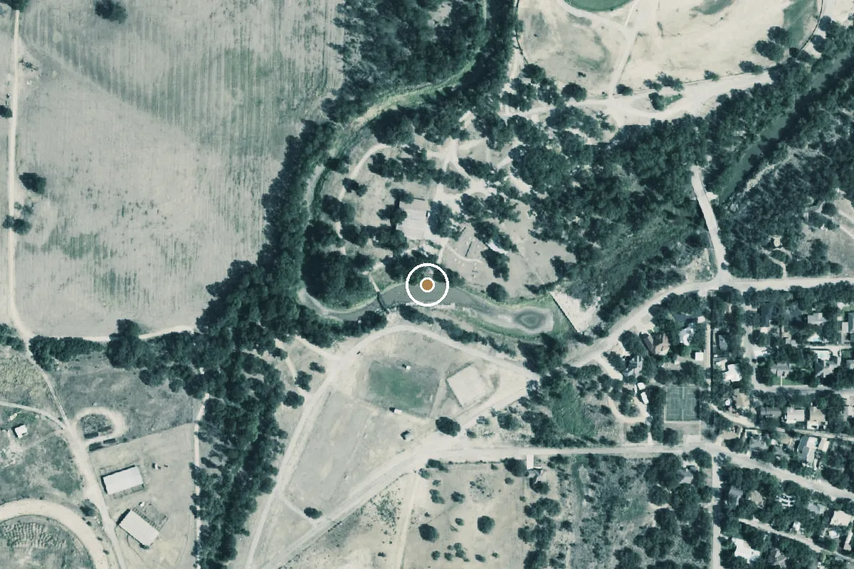Aerial view of Brady Creek Boat Ramp