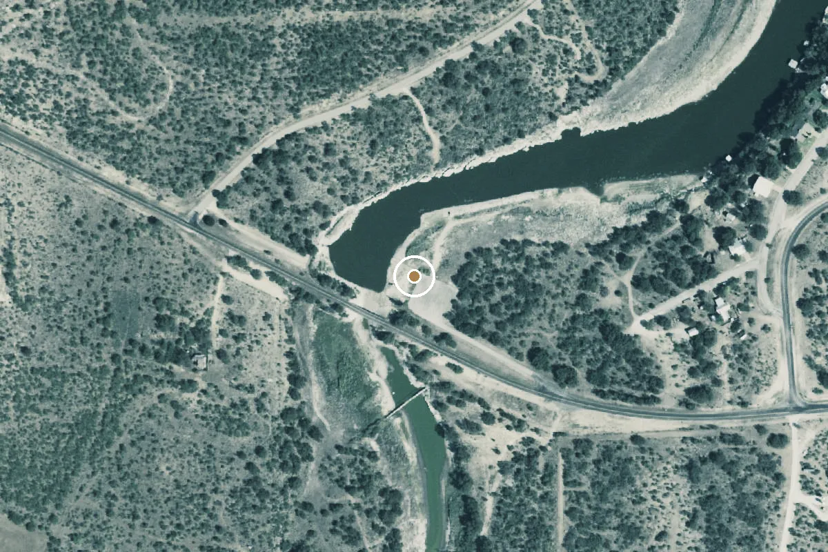 Aerial view of Brady Lake Boat Ramp