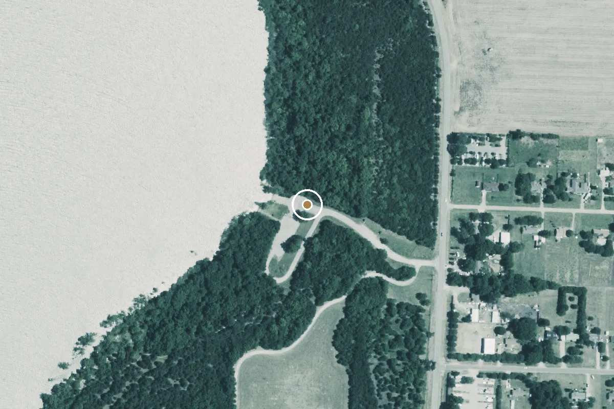 Aerial view of Bratonia Park Boat Ramp