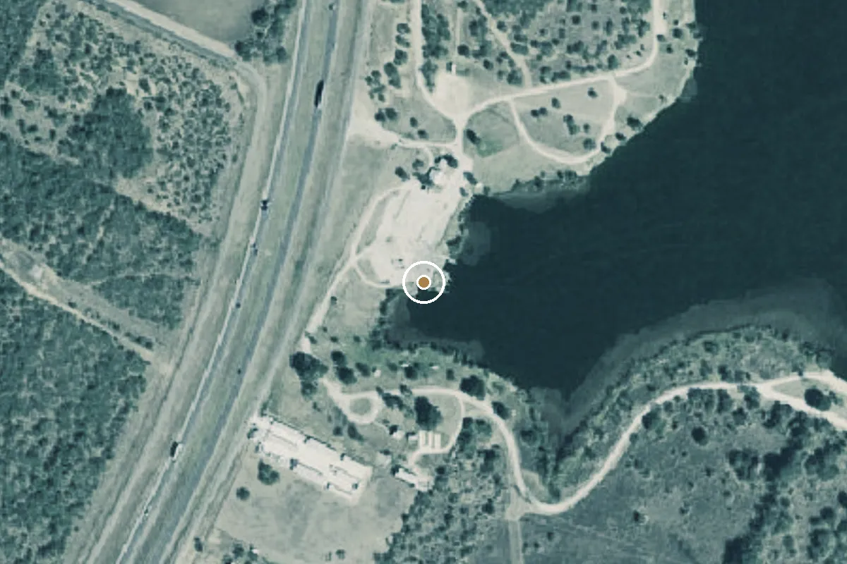 Aerial view of Braunig Park Boat Ramp