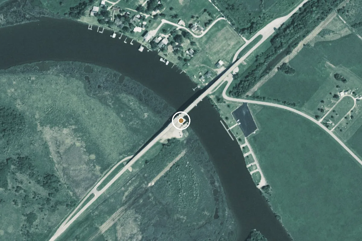 Aerial view of Brazoria National Wildlife Refuge Boat Ramp