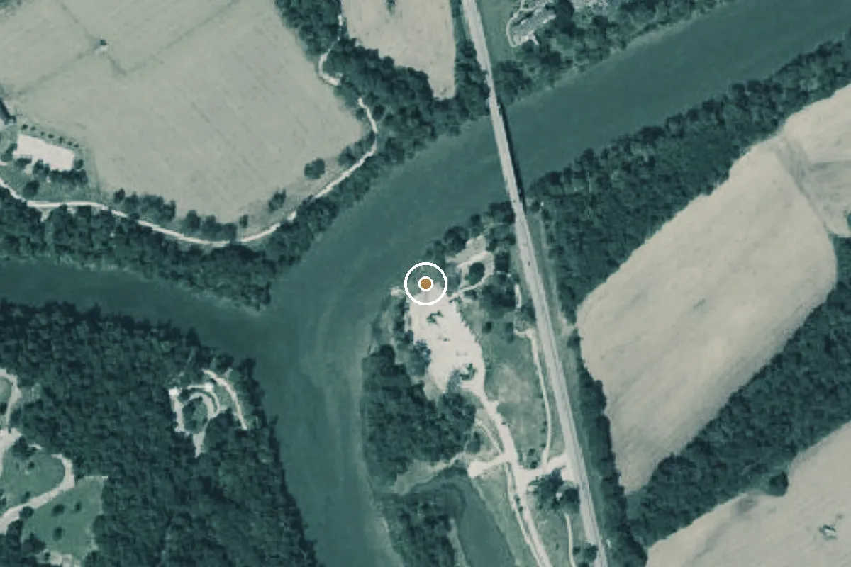 Aerial view of Brazos Park East Boat Ramp
