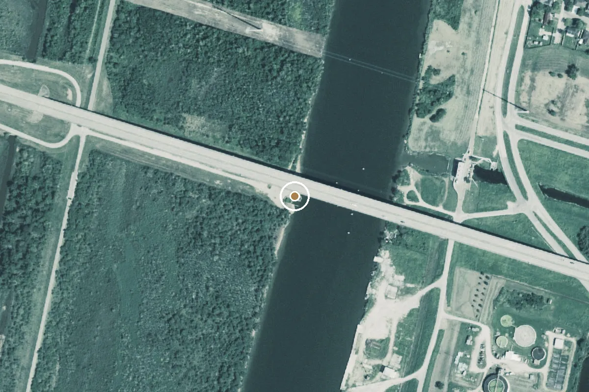Aerial view of Brazos River Boat Ramp