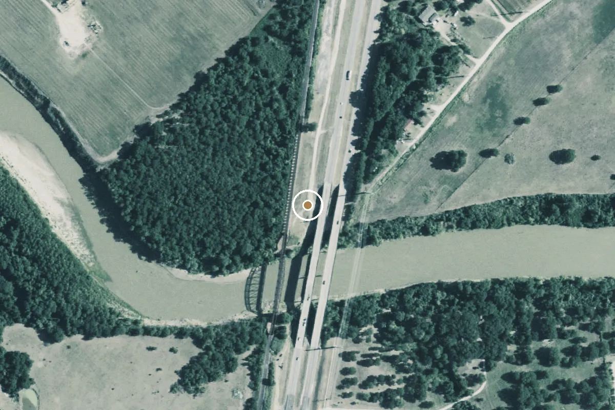 Aerial view of Brazos River Boat Ramp