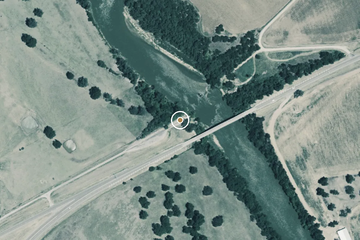 Aerial view of Brazos River Boat Ramp
