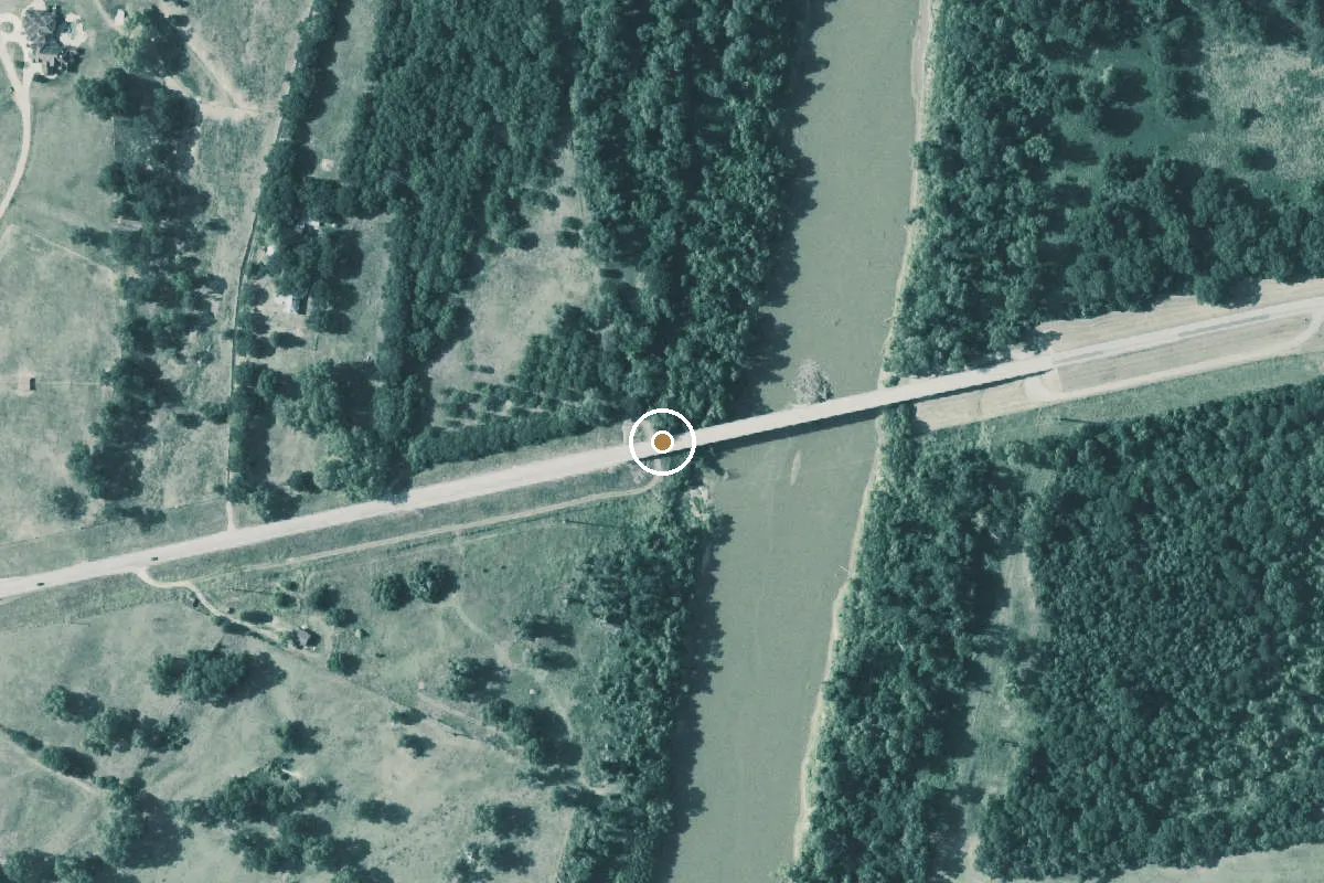 Aerial view of Brazos River Boat Ramp