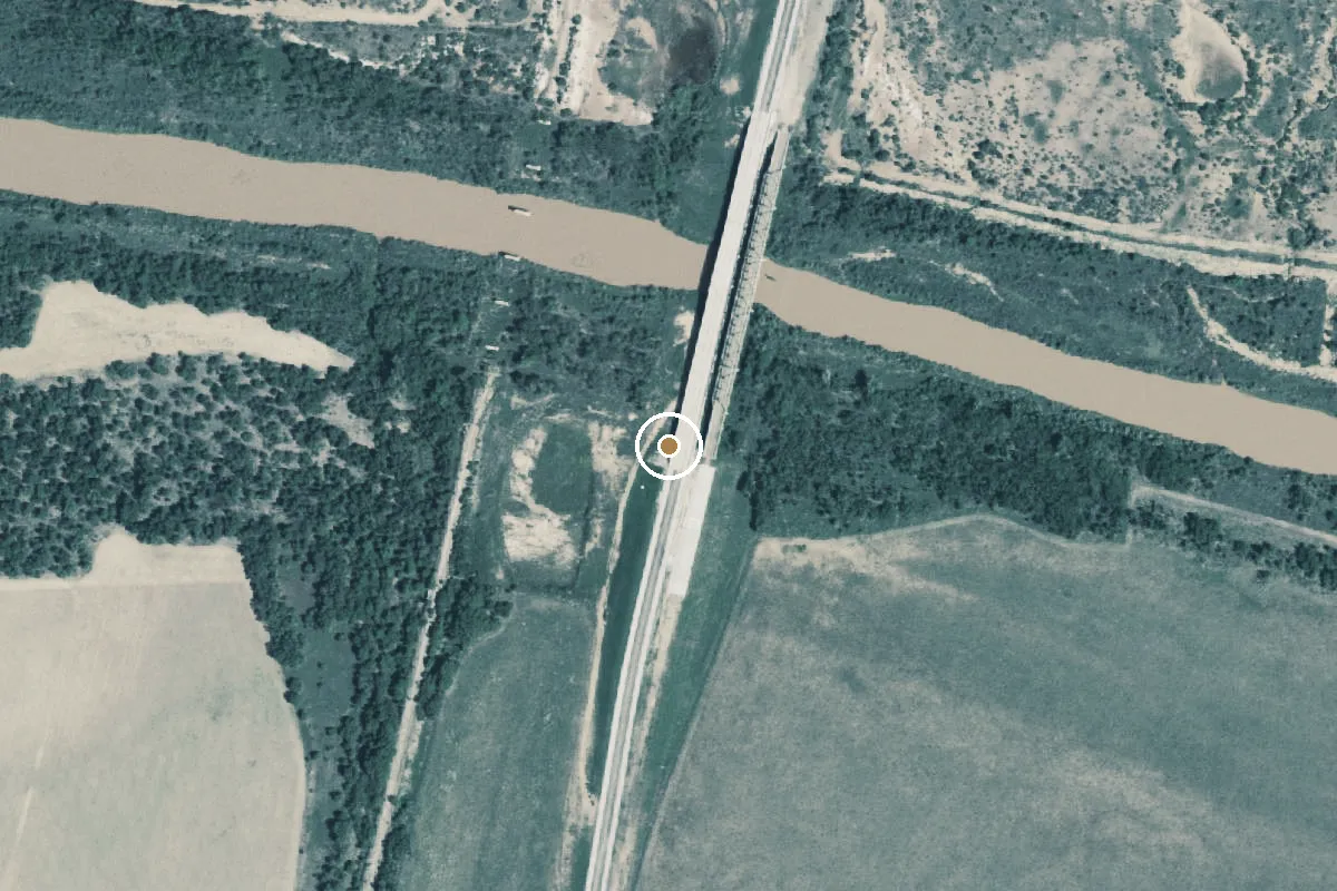 Aerial view of Brazos River Boat Ramp