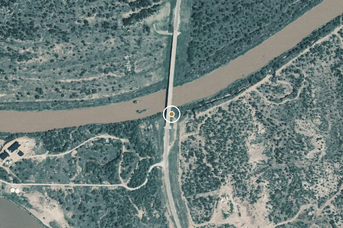 Aerial view of Brazos River Boat Ramp