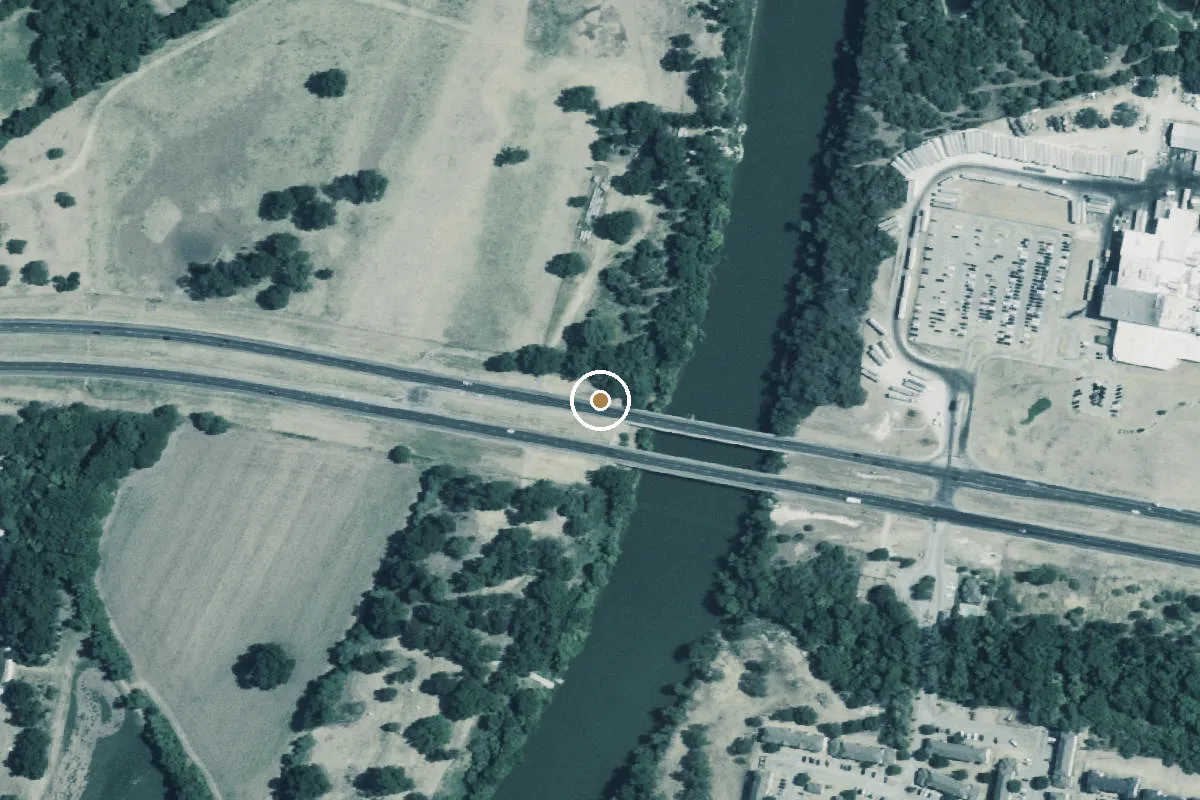 Aerial view of Brazos River Boat Ramp