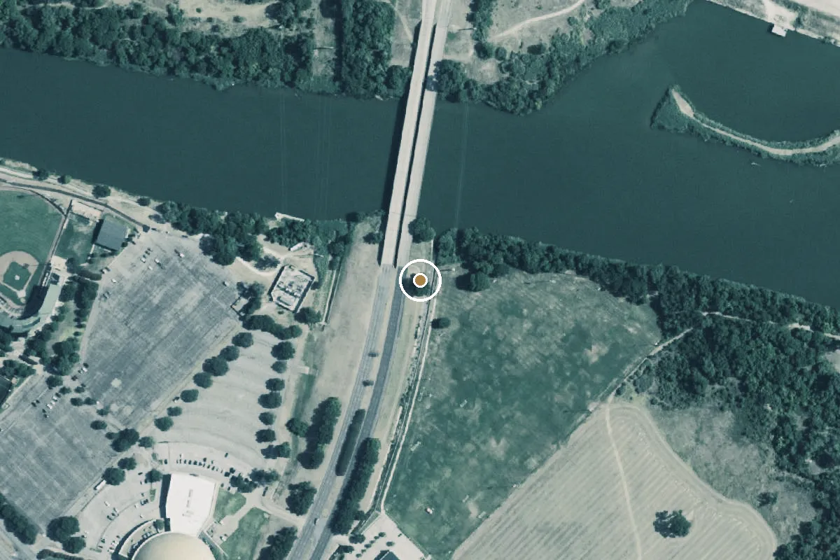 Aerial view of Brazos River Boat Ramp