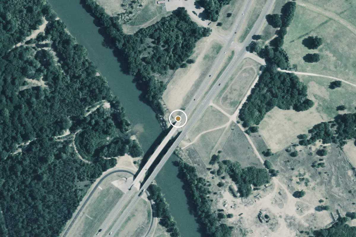 Aerial view of Brazos River Boat Ramp