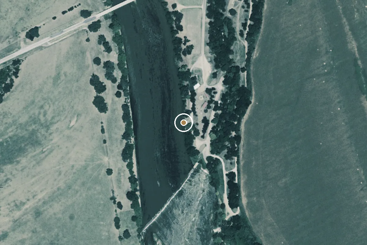 Aerial view of Brazos River Boat Ramp