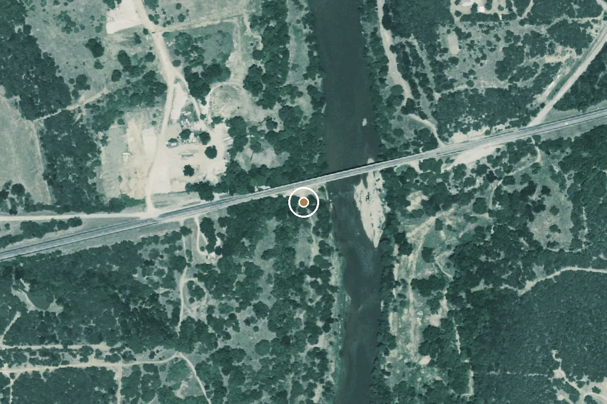 Aerial view of Brazos River Boat Ramp