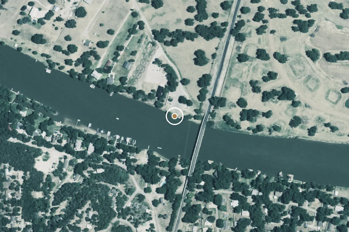 Aerial view of Brazos River Boat Ramp