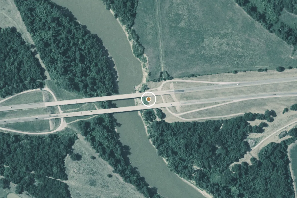 Aerial view of Brazos River Boat Ramp