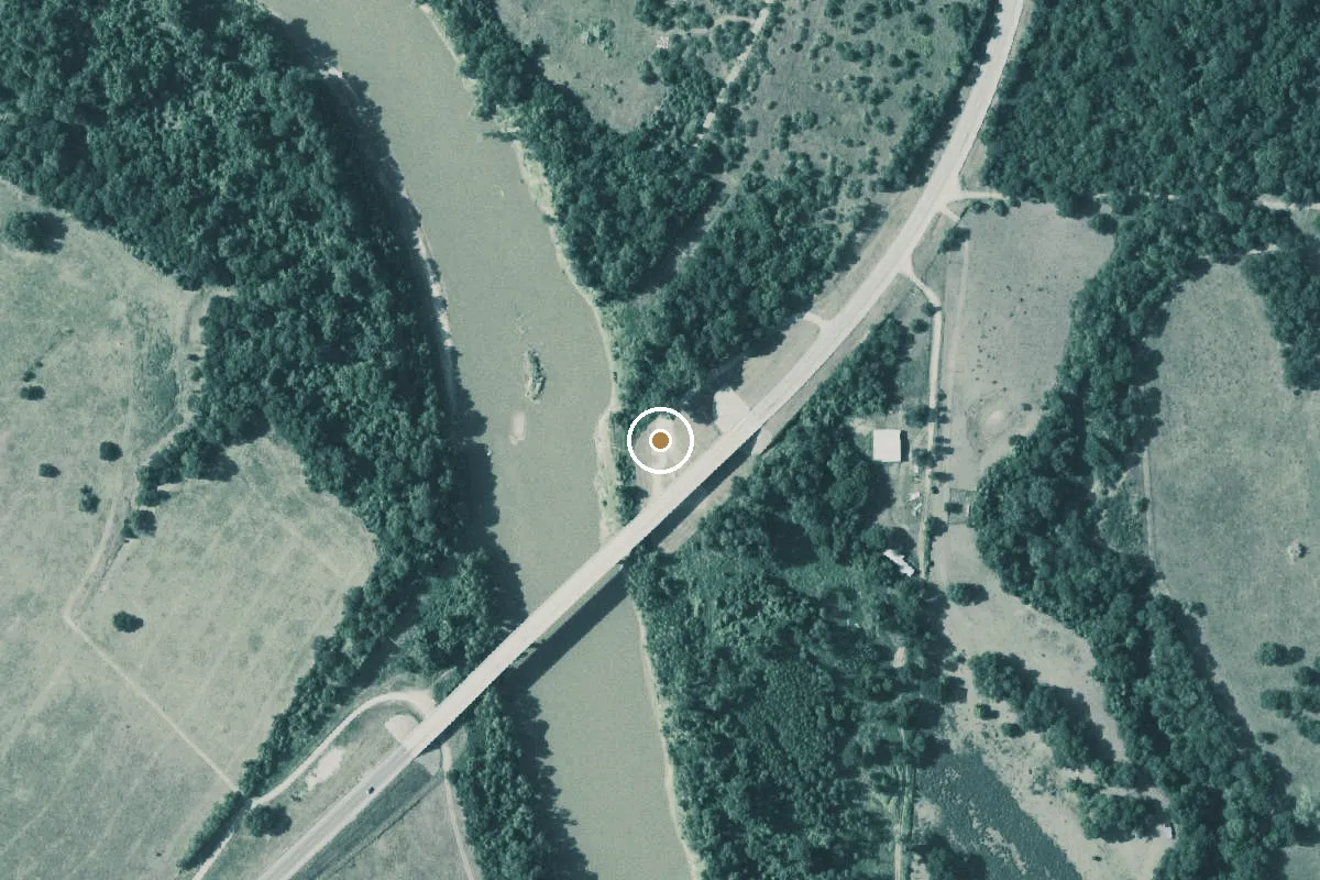 Aerial view of Brazos River Boat Ramp