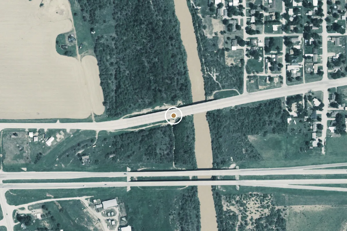 Aerial view of Brazos River Boat Ramp