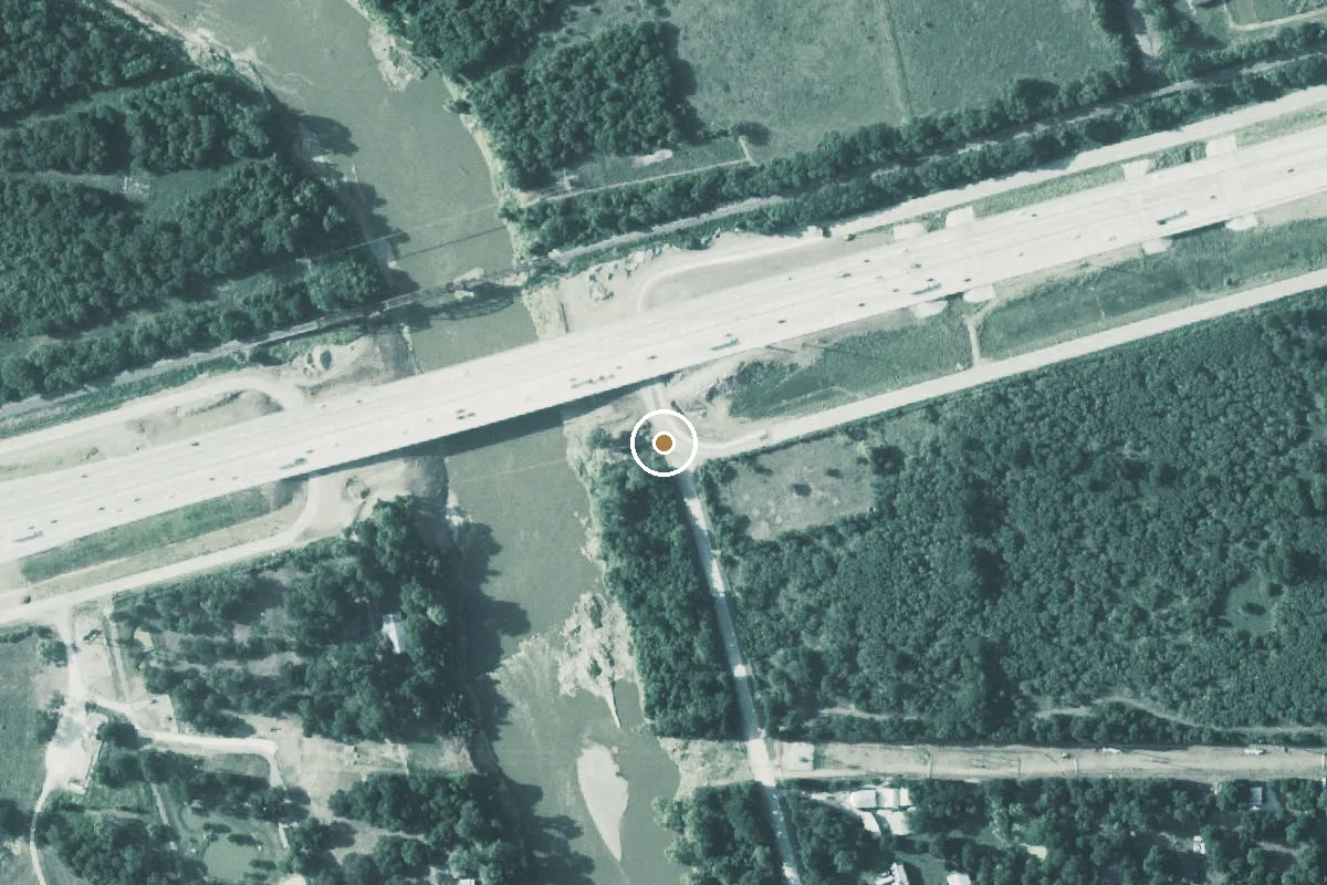 Aerial view of Brazos River Boat Ramp