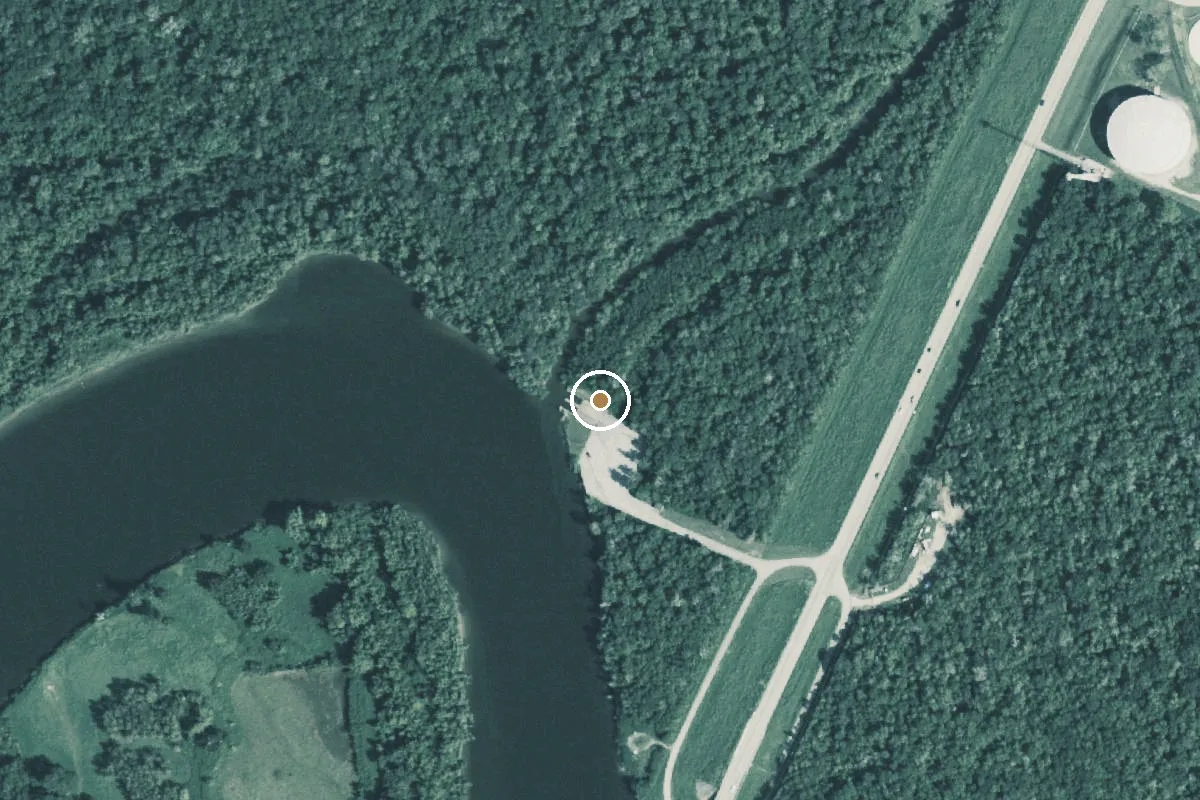 Aerial view of Brazos River Boat Ramp