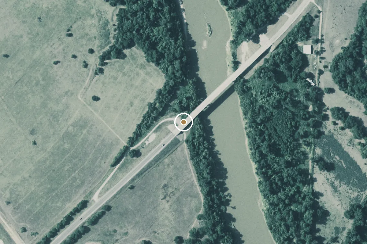 Aerial view of Brazos River Boat Ramp
