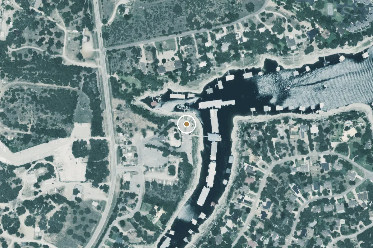 Aerial view of Briarcliff Marina