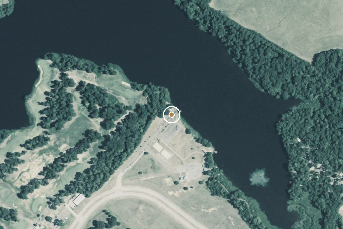 Aerial view of Bringle Lake Park Boat Ramp