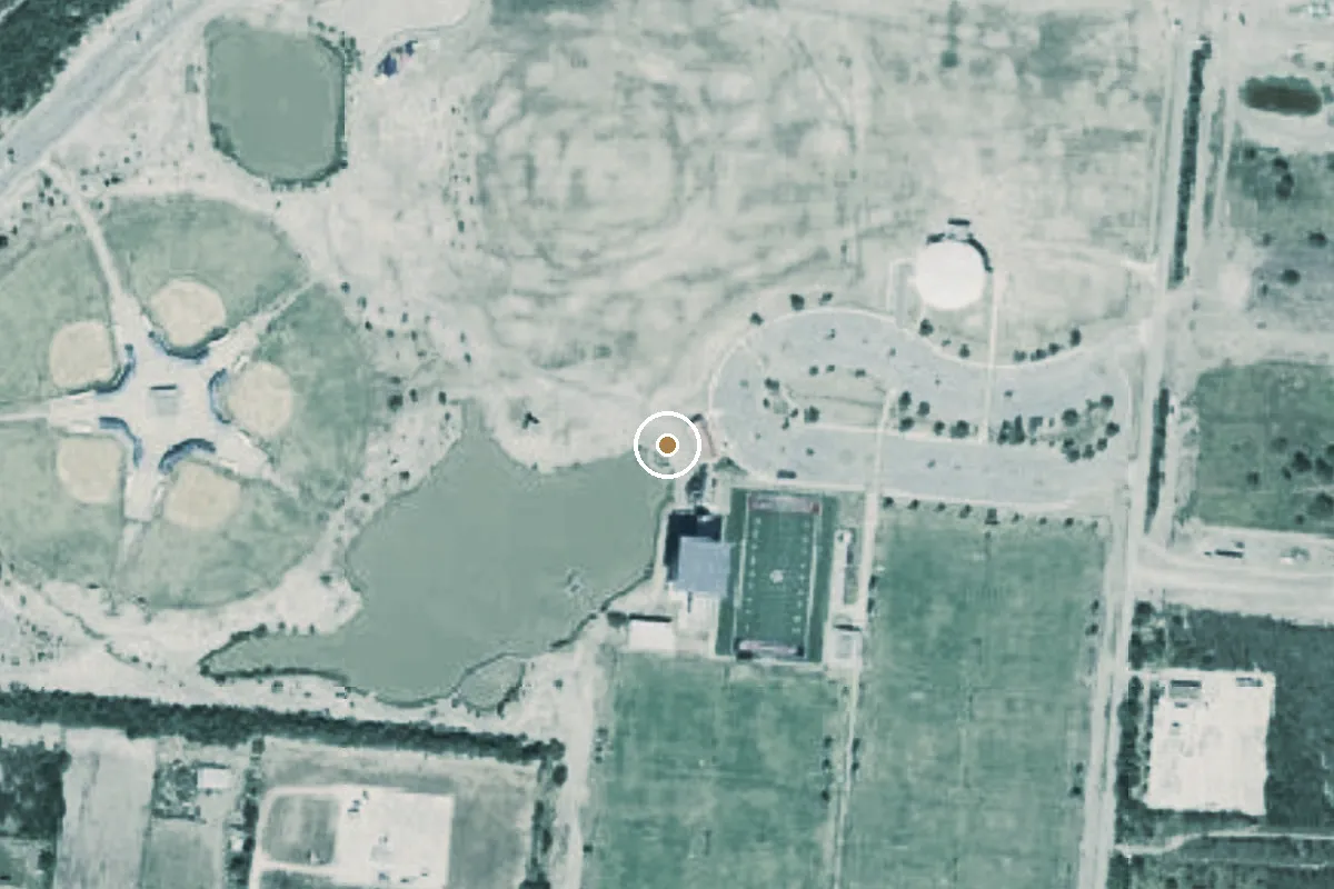 Aerial view of Brownsville Sports Park Resaca 1 Boat Ramp