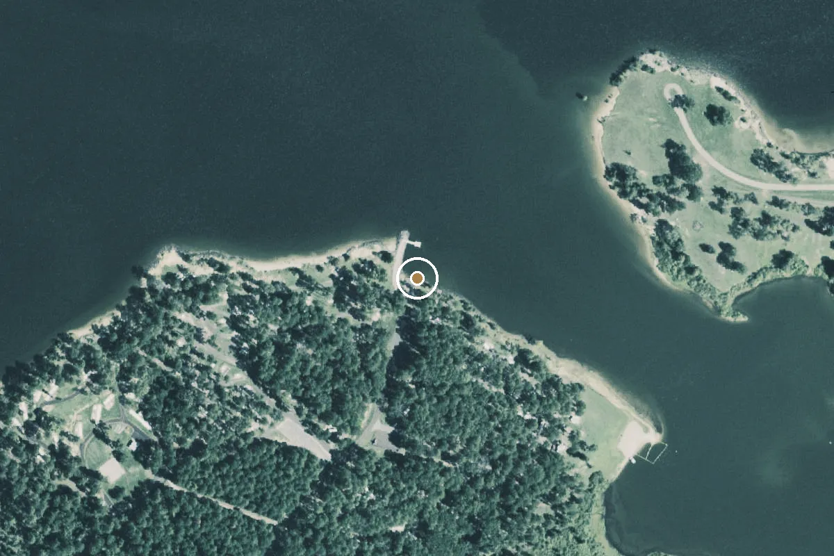 Aerial view of Brushy Creek Park Boat Ramp