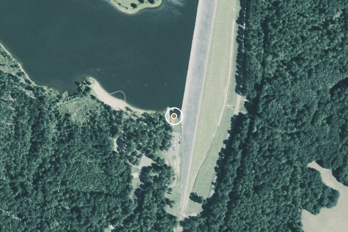 Aerial view of Brushy Creek Park Boat Ramp