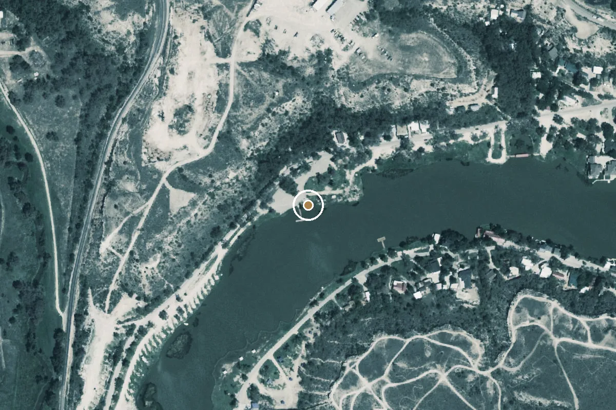 Aerial view of Buffalo Springs Old Gate Ramp Boat Ramp