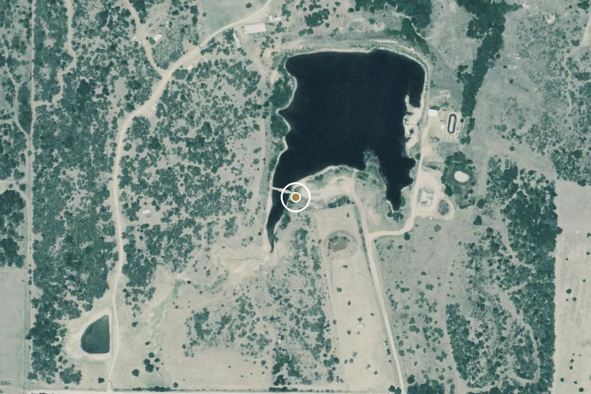 Aerial view of Byers Lake Boat Ramp