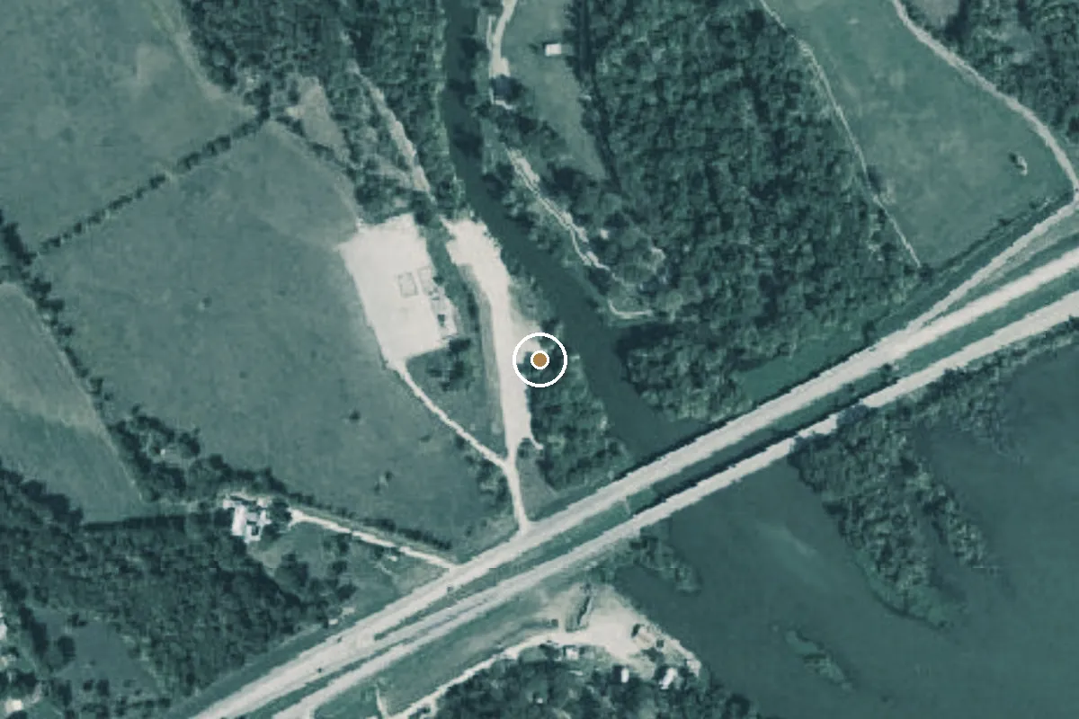 Aerial view of Byron Stewart Park Boat Ramp