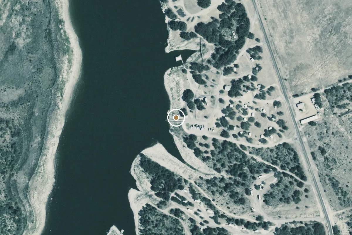 Aerial view of Cabanas & Campsites Boat Ramp