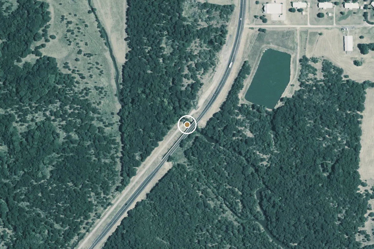Aerial view of Caddo Creek Boat Ramp