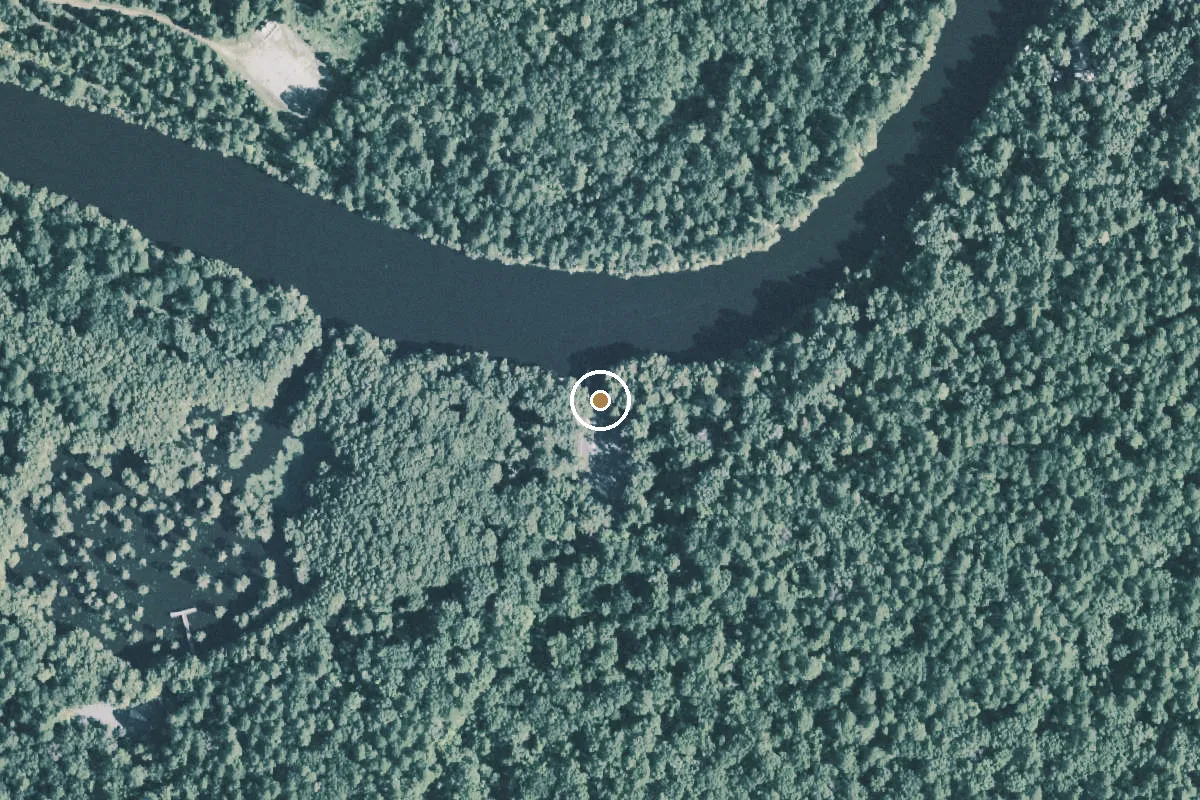 Aerial view of Caddo Lake State Park Boat Ramp