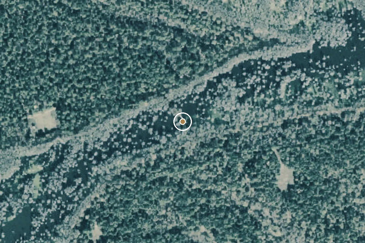 Aerial view of Caddo Lake Wildlife Management Area Boat Ramp